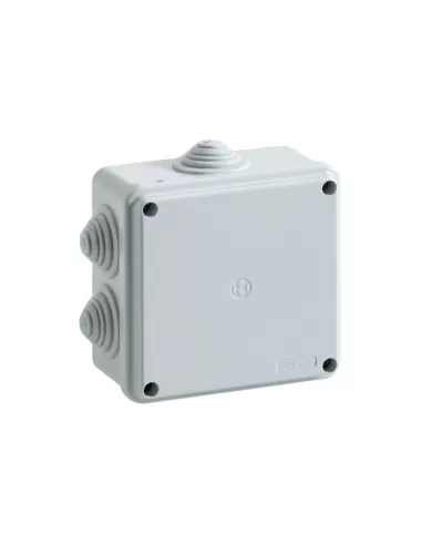 Bocchiotti B04831 IP55 wall-mounted junction box with metal screws and 100x100x50 cable glands
