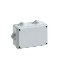 Bocchiotti b04832 IP55 wall junction box with metal screws and cable gland 120x80x50