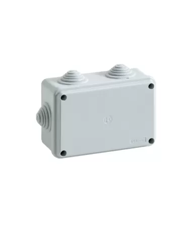 Bocchiotti B04832 IP55 wall-mounted junction box with metal screws and cable glands 120x80x50