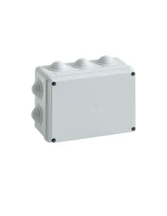 Boîte de jonction murale Bocchiotti B04833 IP55 avec vis métalliques et presse-étoupes 150 x 110 x 70 mm