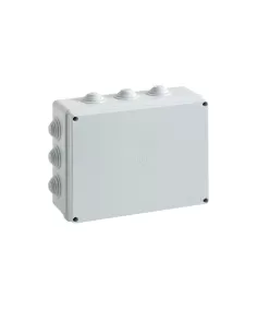 Bocchiotti b04835 IP55 wall junction box with metal screws and cable gland 240x190x90
