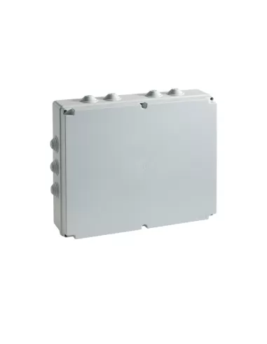 Bocchiotti b048385 IP55 wall junction box with metal screws and cable glands 460x380x120