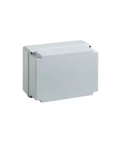 Caja de conexiones de pared Bocchiotti b04850 IP56 tapa alta 300x220x180 sin prensaestopas con tornillos