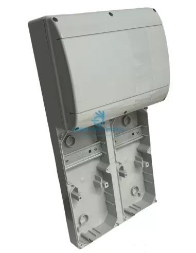 Bticino cqb12002 socle 2 prises interlock avec boîtier