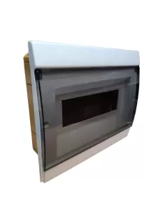 Ge power 619326 aba010ib cuadro de distribución empotrado puerta transparente 6-10m ral9010