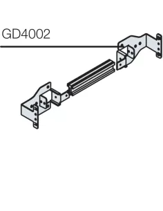 Kit de riel DIN Abb gd6008 de 300 x 600 mm de paso, 150 mm