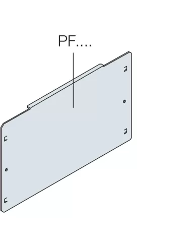 Blind bottom plate h 400mm 24mod