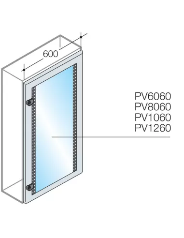 Abb pv1860 porta vetro 1800x600mm (hxl)