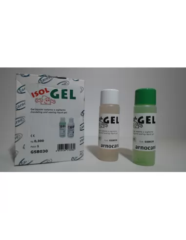 Gel de silicone bi-composant Arnocanali, lot de 2 flacons de 0,3 kg, référence gsb030