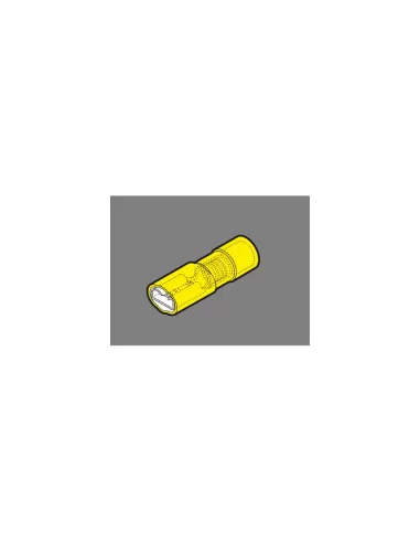 Cembre gf-f608-p innesto femmina giallo 6,35x0,8 tutto isolato