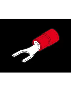 Cembre capicorda rosso a forcella foro vite 6mm rf-u6