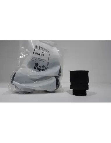 Raccord droit en plastique Legrand 666482 lgp d25 m32 noir (1 pièce) 666482