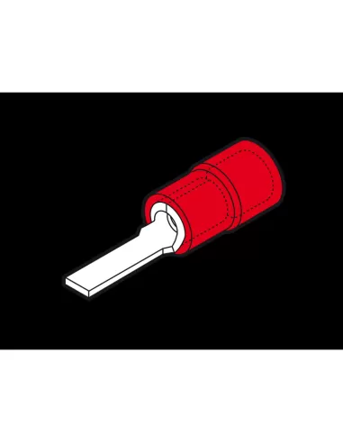 Cembre rf-pp12//19 capocorda rosso a puntale piatto p 13,2x1,9 in pvc