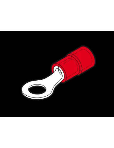 Cosse à œillet rouge Cembre RF-M12, vis PVC 12 mm