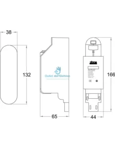 Bornier Zippo 9463 avec pôle 38x132 1F, utilisation 3x10mmq 2