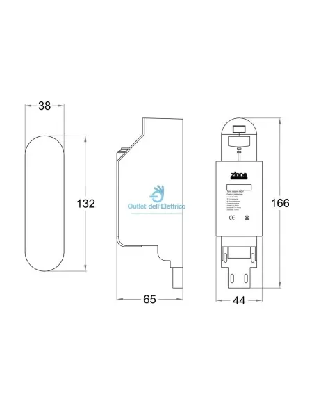Zippo 9463 morsettiera inc palo 38x132 1f use 3x10mmq