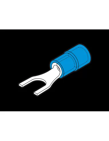 Cembre bf-u3 blue fork cable lug 3mm pvc screw