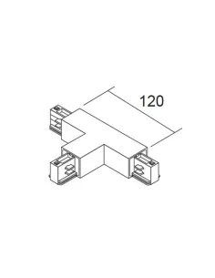 Ivela 7656-10-w31 right ground cond t-joint 850 white 2