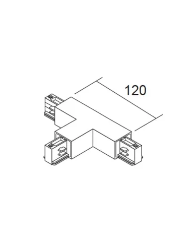 Ivela 7656-11-w31 left ground cond t-joint 850 white