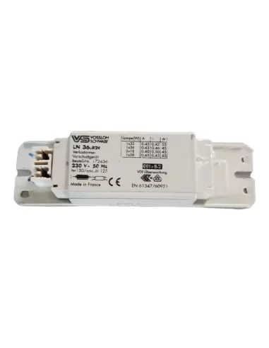 Vossloh 172436 power supply ln36 824 41x28x60150-140 1x32//36//38w 2x18w 230v 50hz
