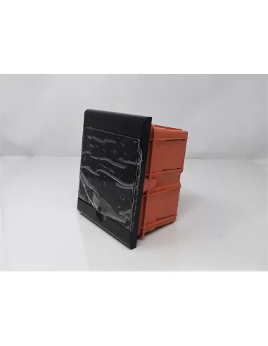 Cuadro de distribución empotrable Gewiss de 4 módulos, antracita, con puerta transparente, IP40, gw40238