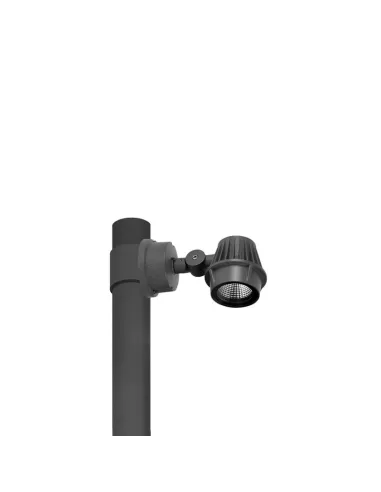 Rio garden pole with lamp in white aluminum