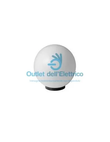 Simes S.20330.09 Globo biancolatte con base nera allum d°60 sfera d°300