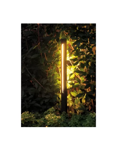 Viabizzuno f4 127 02 tube carré argent g5 14w he l 1000