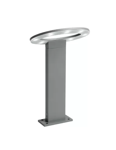 Borne LED extérieure Intec Eros LED-Eros-P1 argentée 7 W lumière chaude