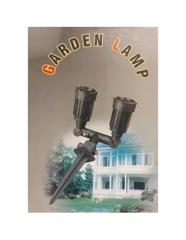 Melchioni 492518333 garden lamp 80w 80w black stake spotlight