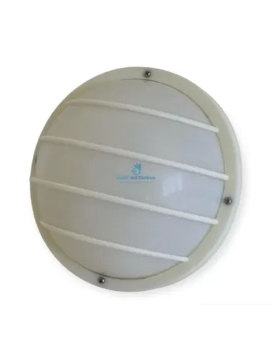 Poliplast 2006B Runde Deckenleuchte Nadia E27 60W d.25cm IP44 Cremeweiß