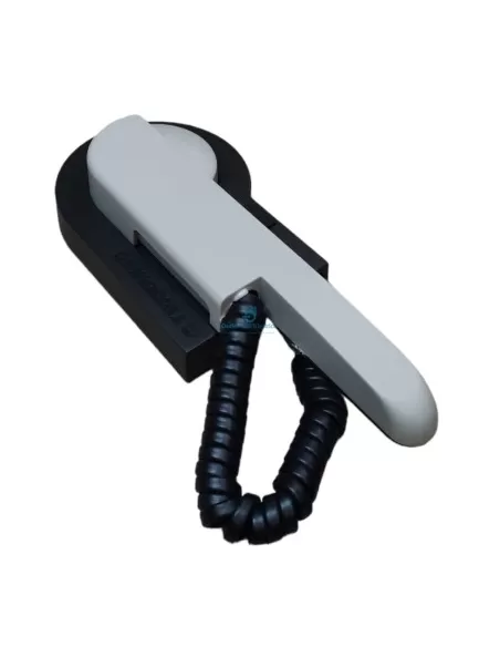 Interphone électret Bticino PH610, 1 bouton, gris clair/foncé