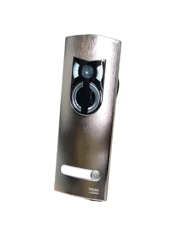 Vimar 02001 Panneau vidéo Due Fili 1 bouton en acier inoxydable