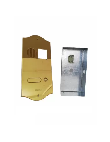 Panneau de commande encastré en laiton Comelit 3201//f//pw avec 1 bouton