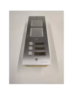 Comelit 3003//n Panneau de commande à 3 boutons encastré en aluminium