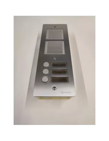 Comelit 3003//n 3-Tasten-Unterputz-Drucktastenfeld aus Aluminium