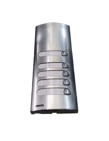 Vimar 1255 Suppl Plate 2 Ik10 Modules 5 Steel Buttons