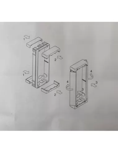 Bpt 61805800 tmws//3-ag cadre 1 position 3 modules ag