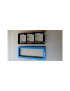 Comelit 3311//3b 3-Modul-Rahmen der Powercom-Serie mit blauem Rahmen
