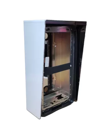 Urmet 1155//312 housing with visor, 1 row, 2 modules, k-steel