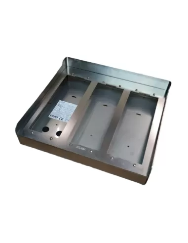 Vimar 1E23 Wall Box 3 Plates 2 Modules Steel