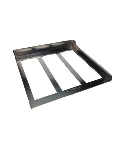 Cadre Vimar 1P23 pour 3 plaques, 2 modules, acier Vimar Elvox