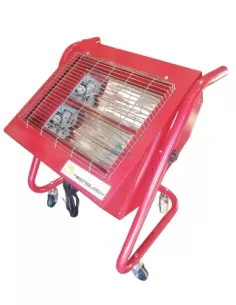 Chauffage électrique infrarouge rouge Imex 2x1500w avec roulettes
