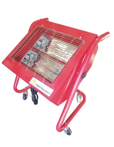 Chauffage électrique infrarouge rouge Imex 2x1500w avec roulettes