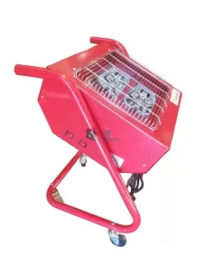 Imex stufa elettrica a infrarossi 2x1500w rossa con ruote 2