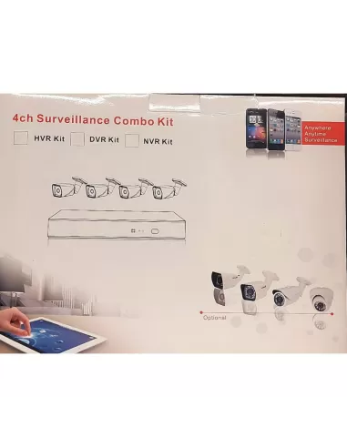 Melchioni 559590421 kit de vidéosurveillance ahd - 4 ahd tlc - kt-2104
