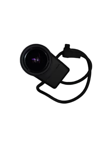 Lens with automatic zoom diaphragm