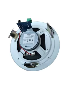 Haut-parleur rond amplifié 1 voie Tutondo KD505LB, blanc, 8 W, 24 V 2