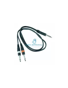 Câble Alpha Electronics 15-2S, 2 prises jack, stéréo 6.3mm , en PVC souple