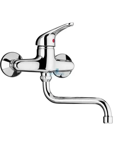 Paini chrome wall sink mixer (creta100)